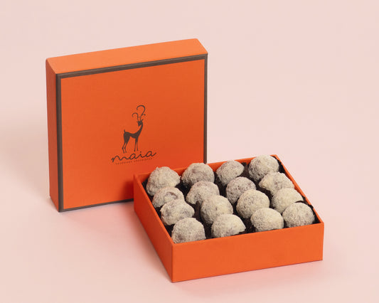 Small Orange Box Coconut Truffles