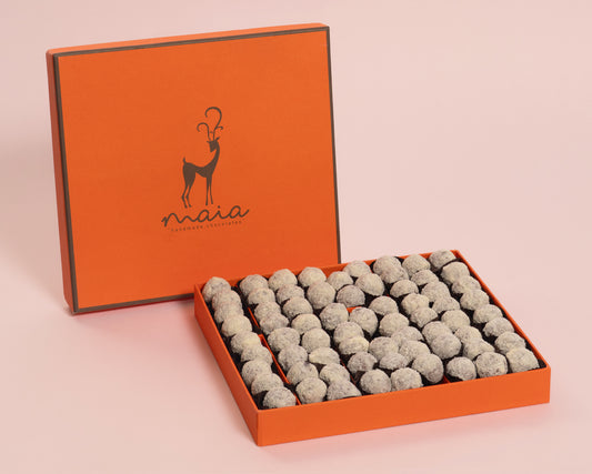 Large Orange Box Coconut Truffles