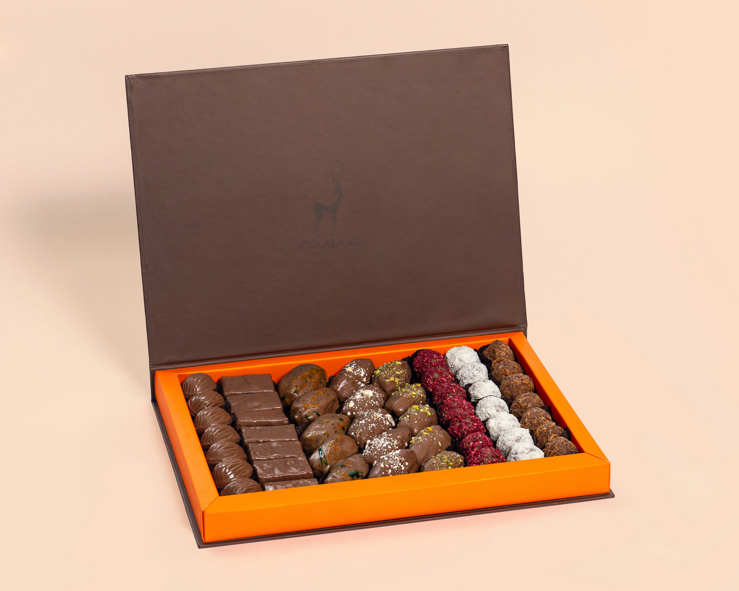 علبة شوكولاتة مادلين الفاخرة المتنوعة مع التمر