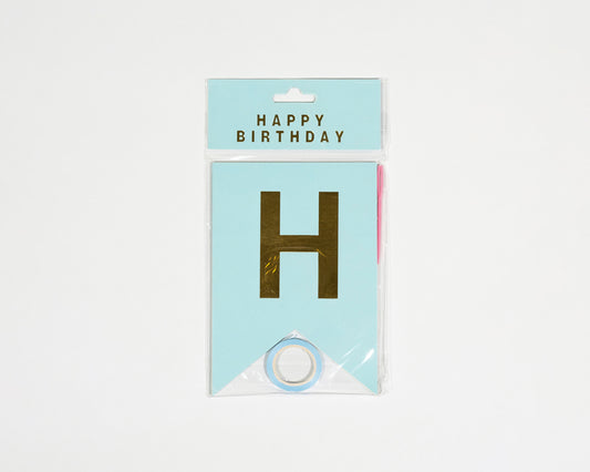 Birthday banner decorates any space