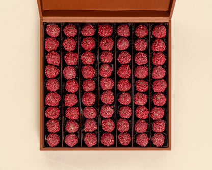 Premium Leather Raspberry Truffles Box