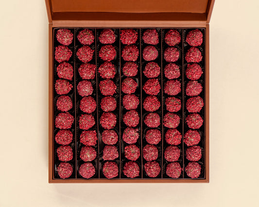Premium Leather Raspberry Truffles Box