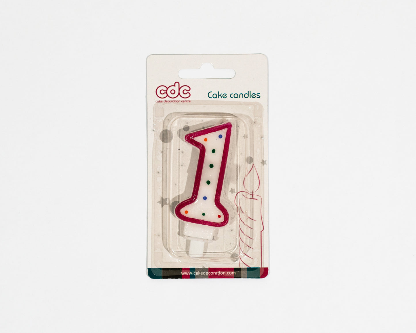 Number 1 candle adds color to the cake