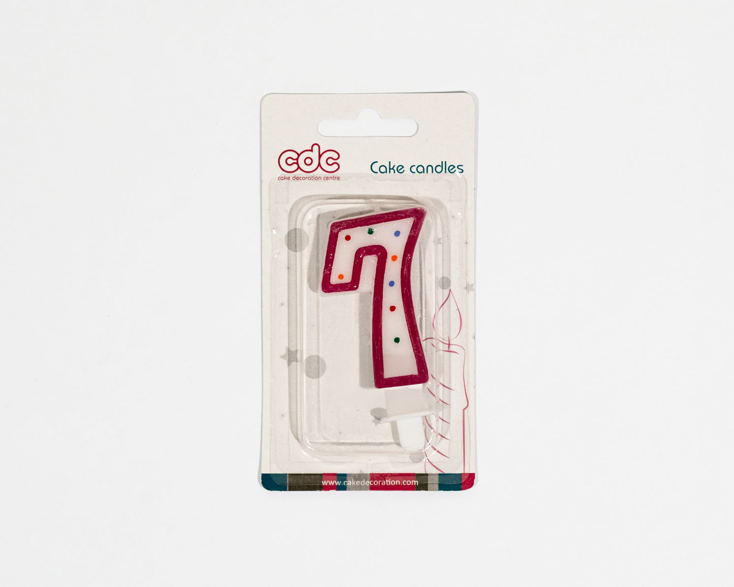 Number 7 candle adds color to the cake