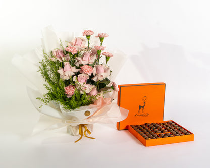 Pink Rose & Carnation Luxury Gift Box