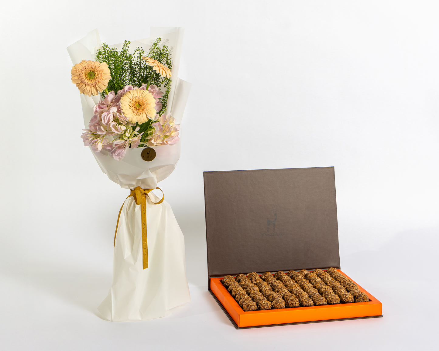 Gerbera & Hydrangea Gift Box Arrangement