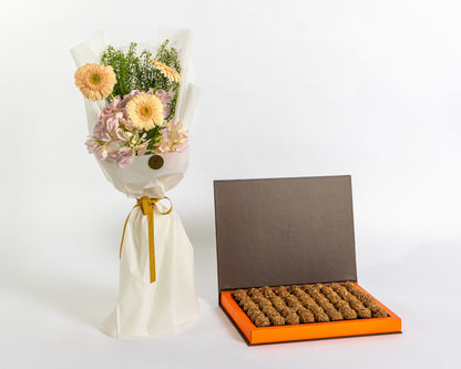 Gerbera & Hydrangea Gift Box Arrangement