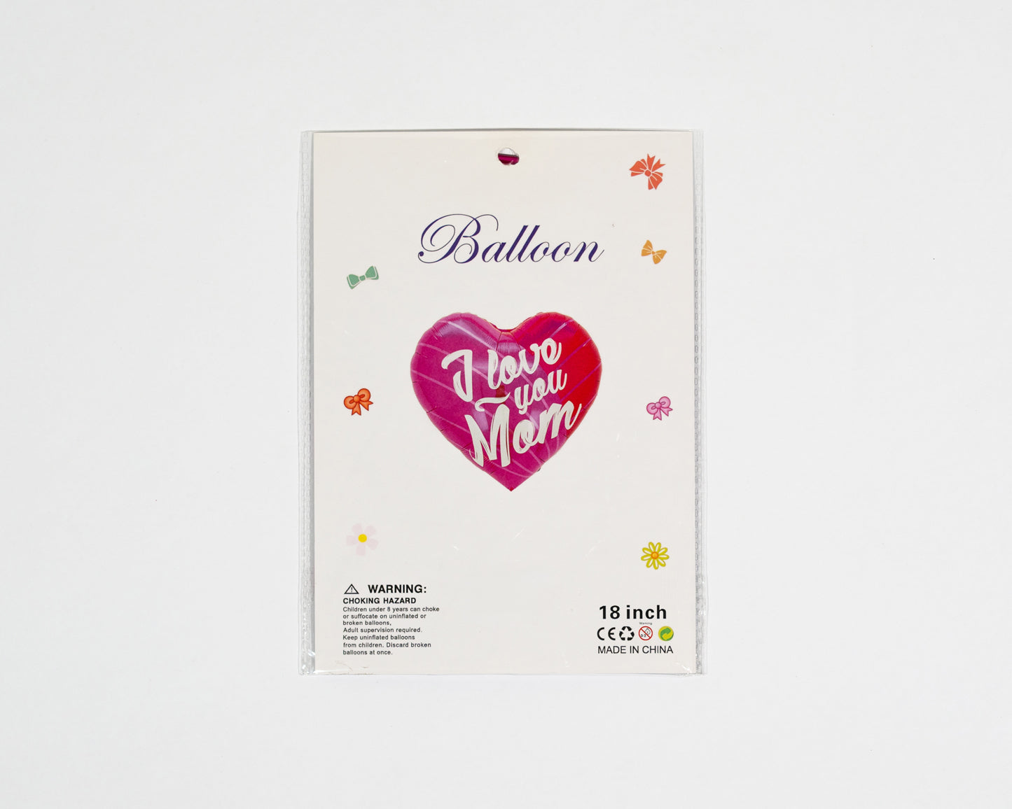 Heart balloon shows mom love