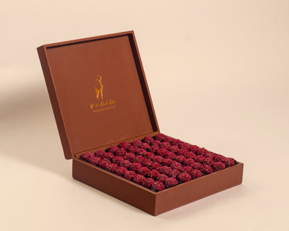 Premium Leather Raspberry Truffles Box