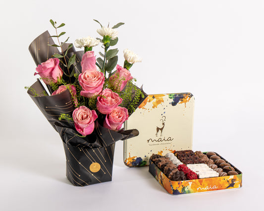 Pink Rose & Carnation Gift Box