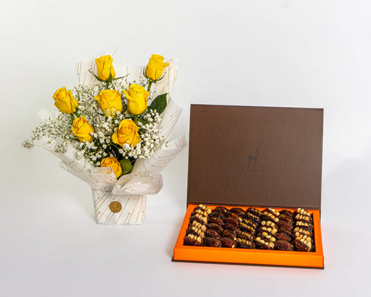 Yellow Roses & Chocolate Gift Set