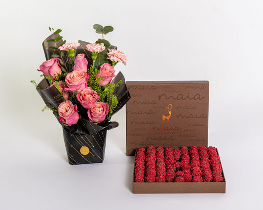 Pink Rose & Spray Rose Harmony Set