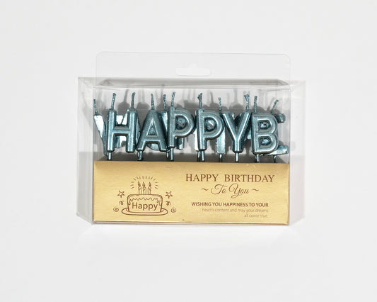 Happy Birthday letter candles celebrate