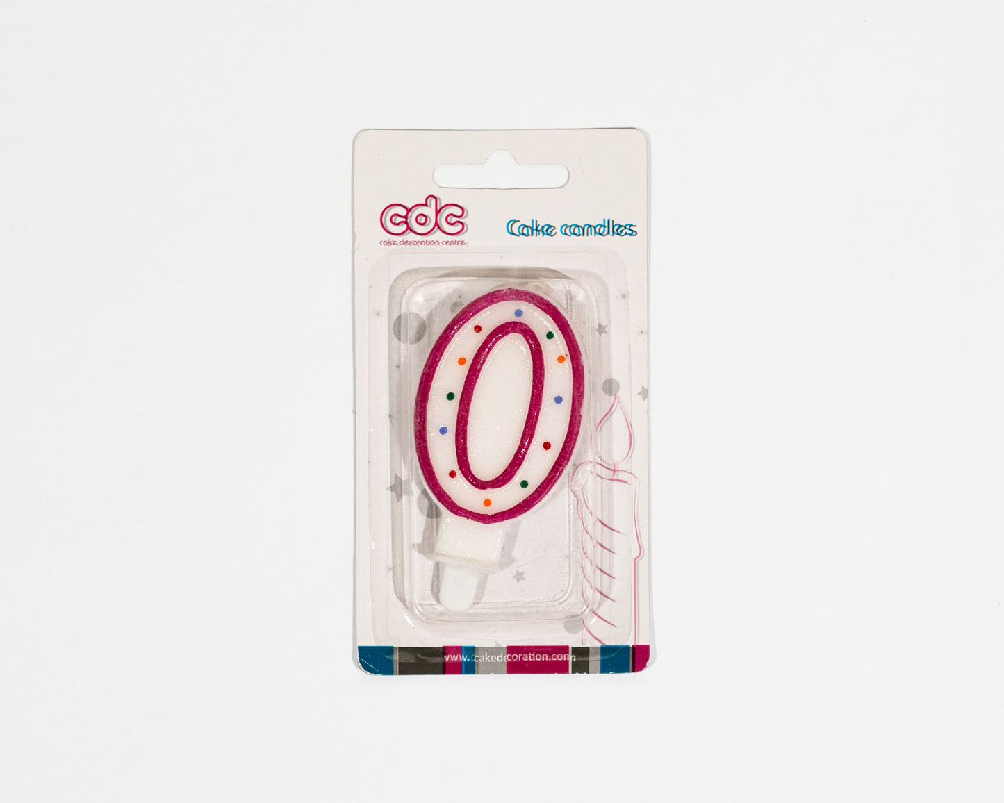 Number 0 candle adds color to the cake