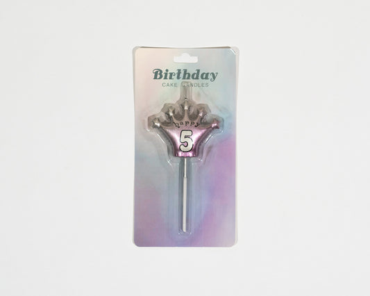 Number 5 candle adds a spark to the cake