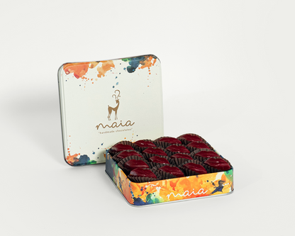 Medium Box Raspberry Milk Chocolate – 250g