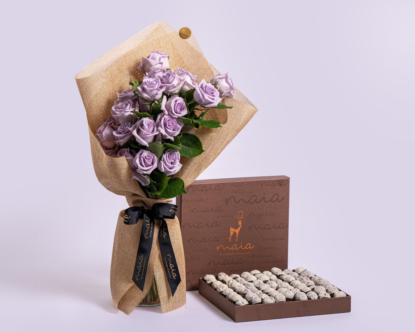 Premium Coconut Truffles Box with Stems Cool Water