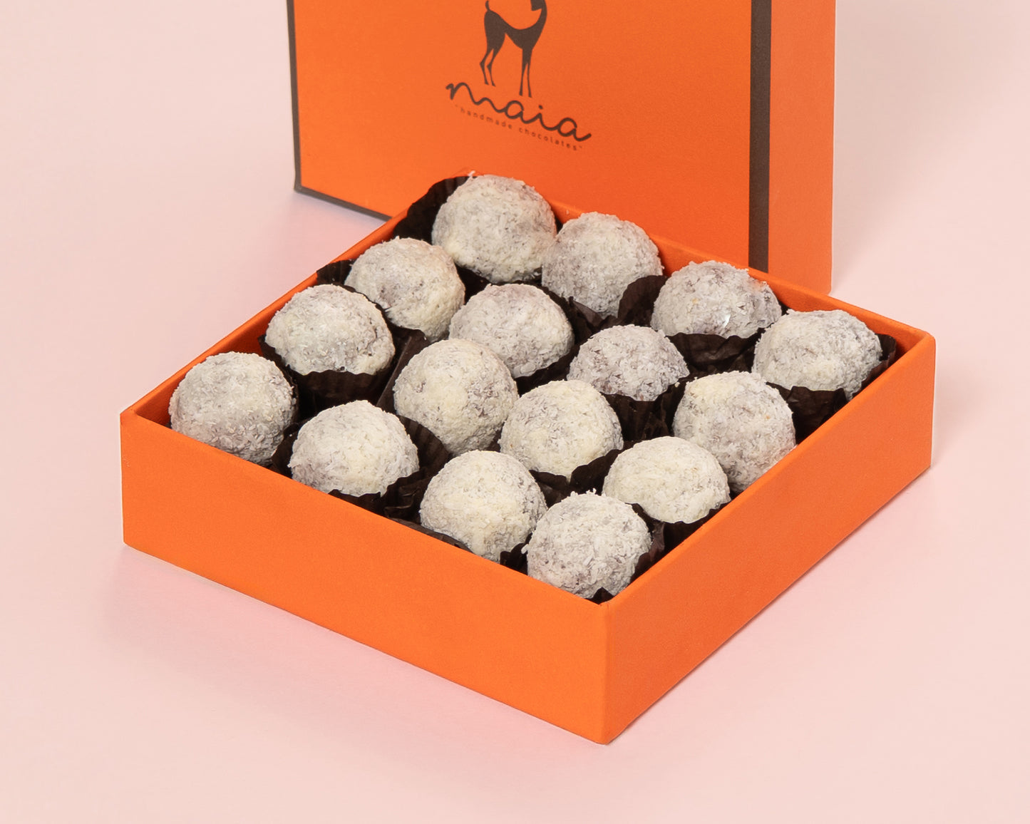 Small Orange Box Coconut Truffles