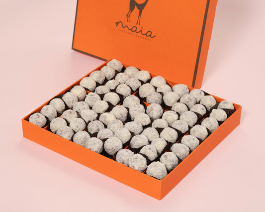 Large Orange Box Coconut Truffles