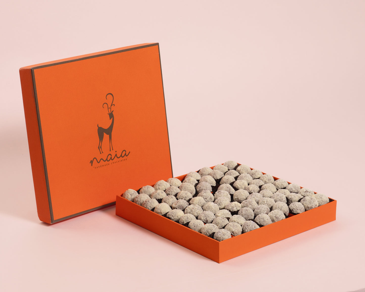 Large Orange Box Coconut Truffles