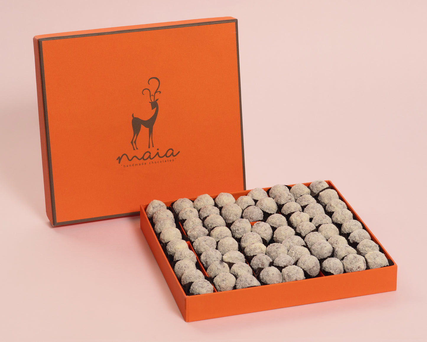 Large Orange Box Coconut Truffles