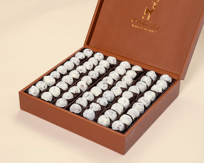 Premium Leather Coconut Truffles Box
