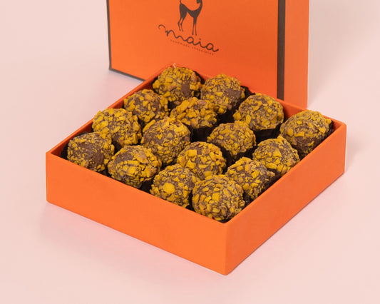 Small Orange Box Mango Truffles