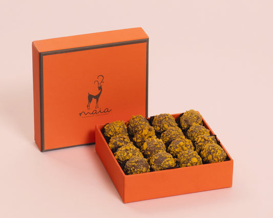 Small Orange Box Mango Truffles