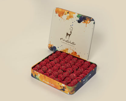 Large Box Raspberry Truffles