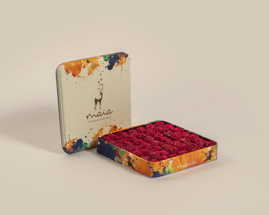 Large Box Raspberry Truffles