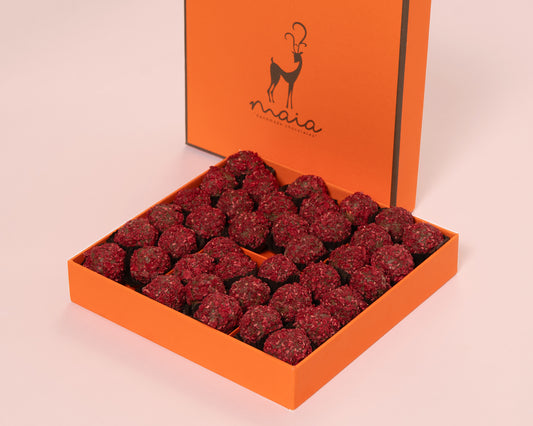 Medium Orange Box Raspberry Truffles