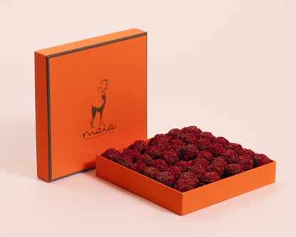 Medium Orange Box Raspberry Truffles