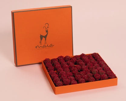 Large Orange Box Raspberry Truffles