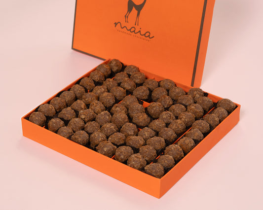 Large Orange Box Tahini Truffles