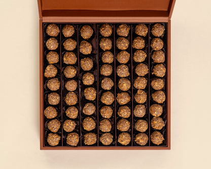 صندوق حلوى الطحينة الفاخر المصنوع من الجلد