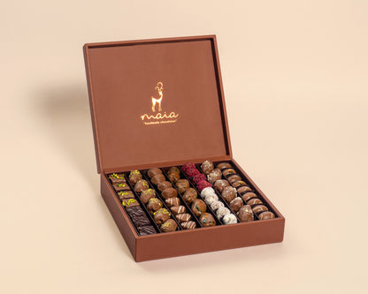 Premium Leather Assorted Chocolates& Chocolate Dates Box