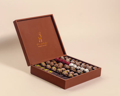 Premium Leather Assorted Chocolates& Chocolate Dates Box