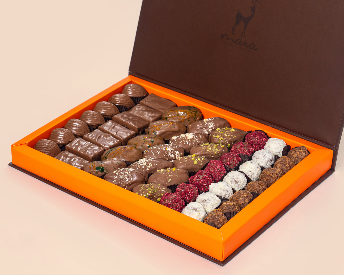 علبة شوكولاتة مادلين الفاخرة المتنوعة مع التمر