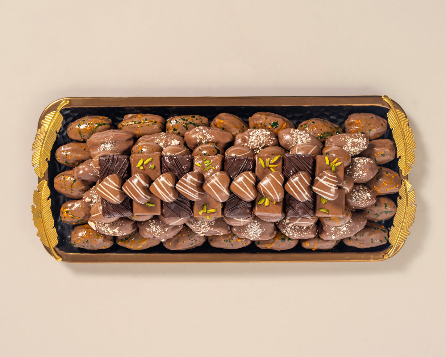Premium Rectangle Assorted Chocolates&Chocolate Date Plate