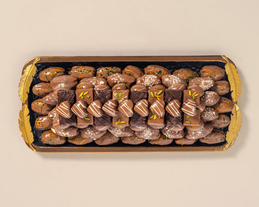 Premium Rectangle Assorted Chocolates&Chocolate Date Plate