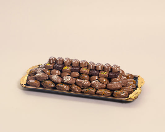 Premium Rectangle Assorted Chocolates&Chocolate Date Plate