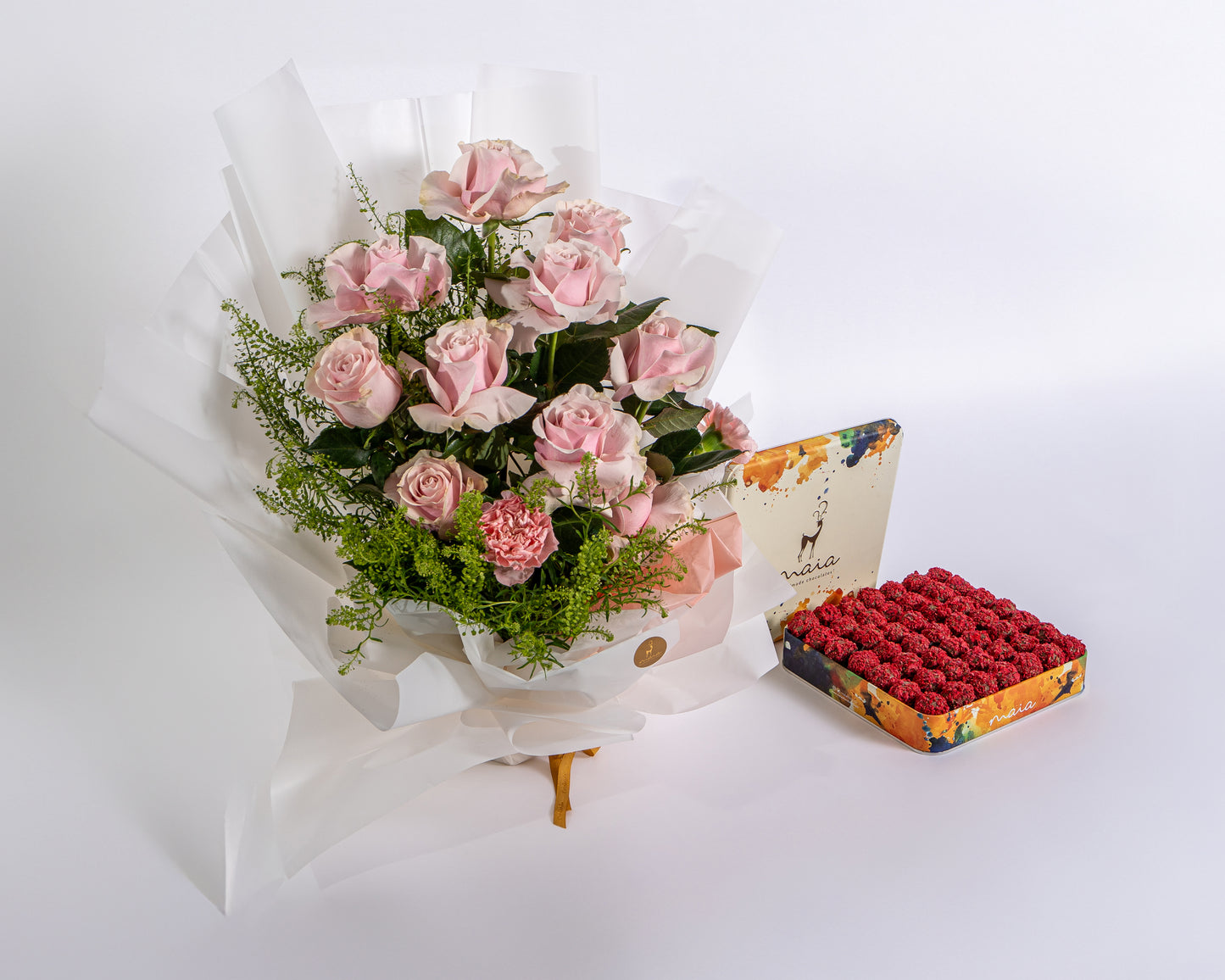 Classic Rose & Green Bell Set