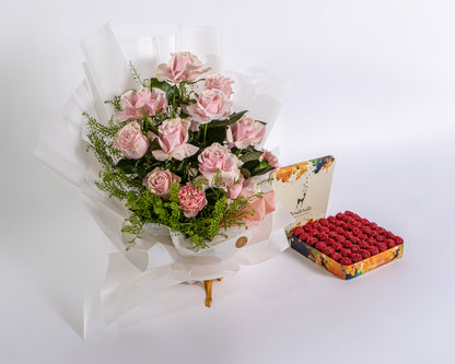 Classic Rose & Green Bell Set