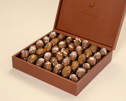Premium Leather Assorted Chocolate Dates Box