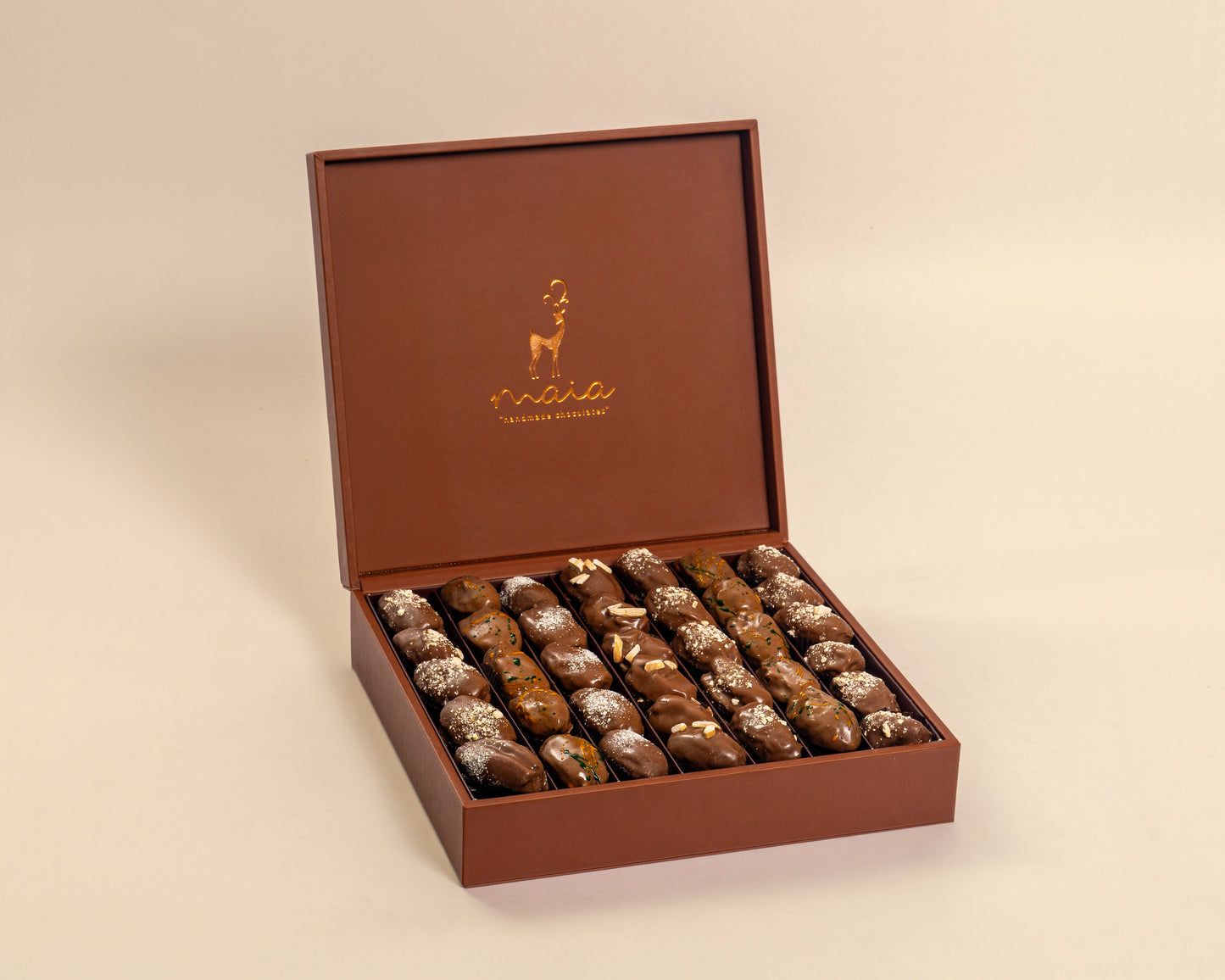 Premium Leather Assorted Chocolate Dates Box