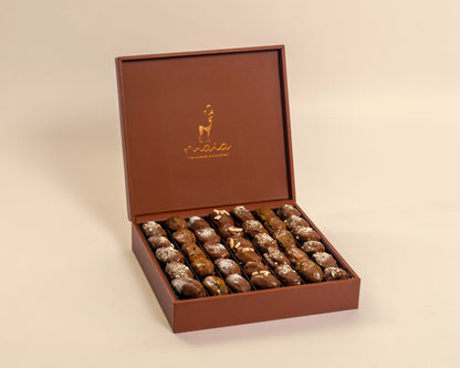 Premium Leather Assorted Chocolate Dates Box