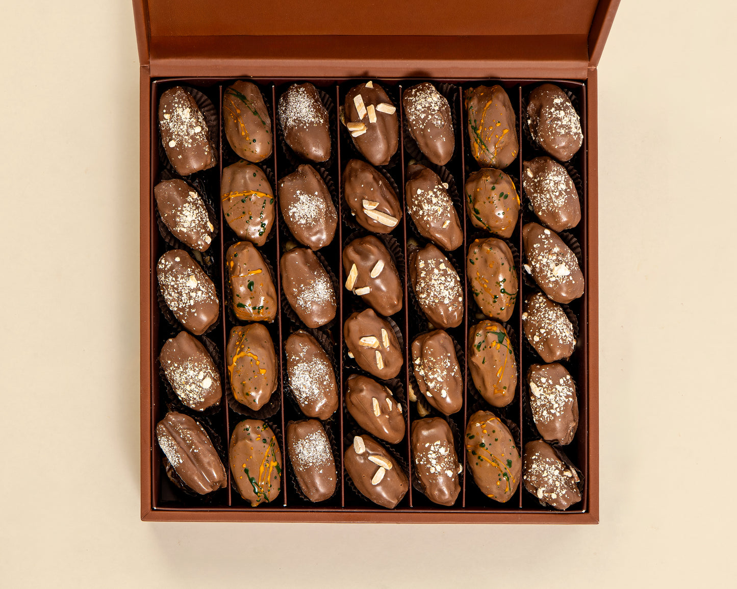 Premium Leather Assorted Chocolate Dates Box