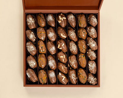 Premium Leather Assorted Chocolate Dates Box