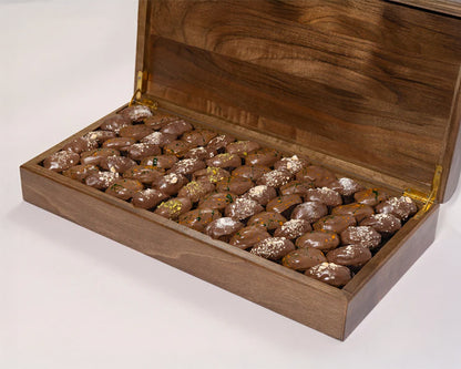 Premium Wooden Assorted Chocolate Dates Box