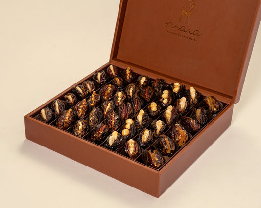 Premium Leather Dates with Nuts Box